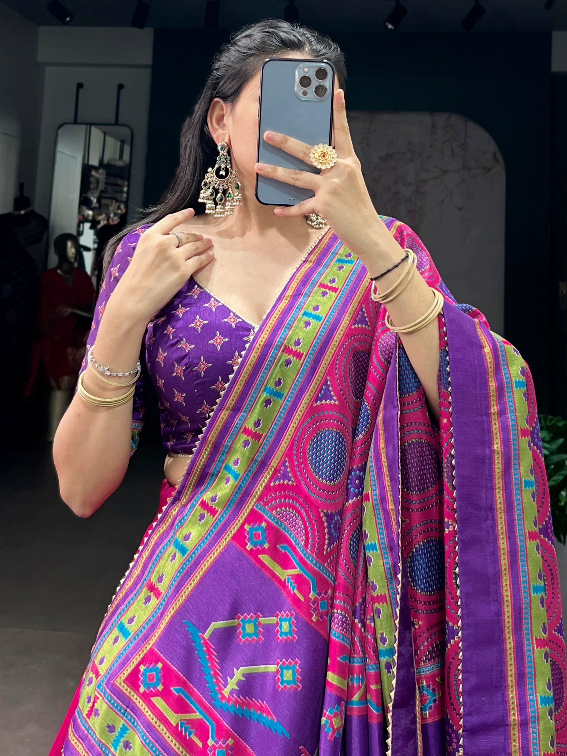 Pretty Pink Digital Printed Silk Designer Lehenga Choli With Dupatta