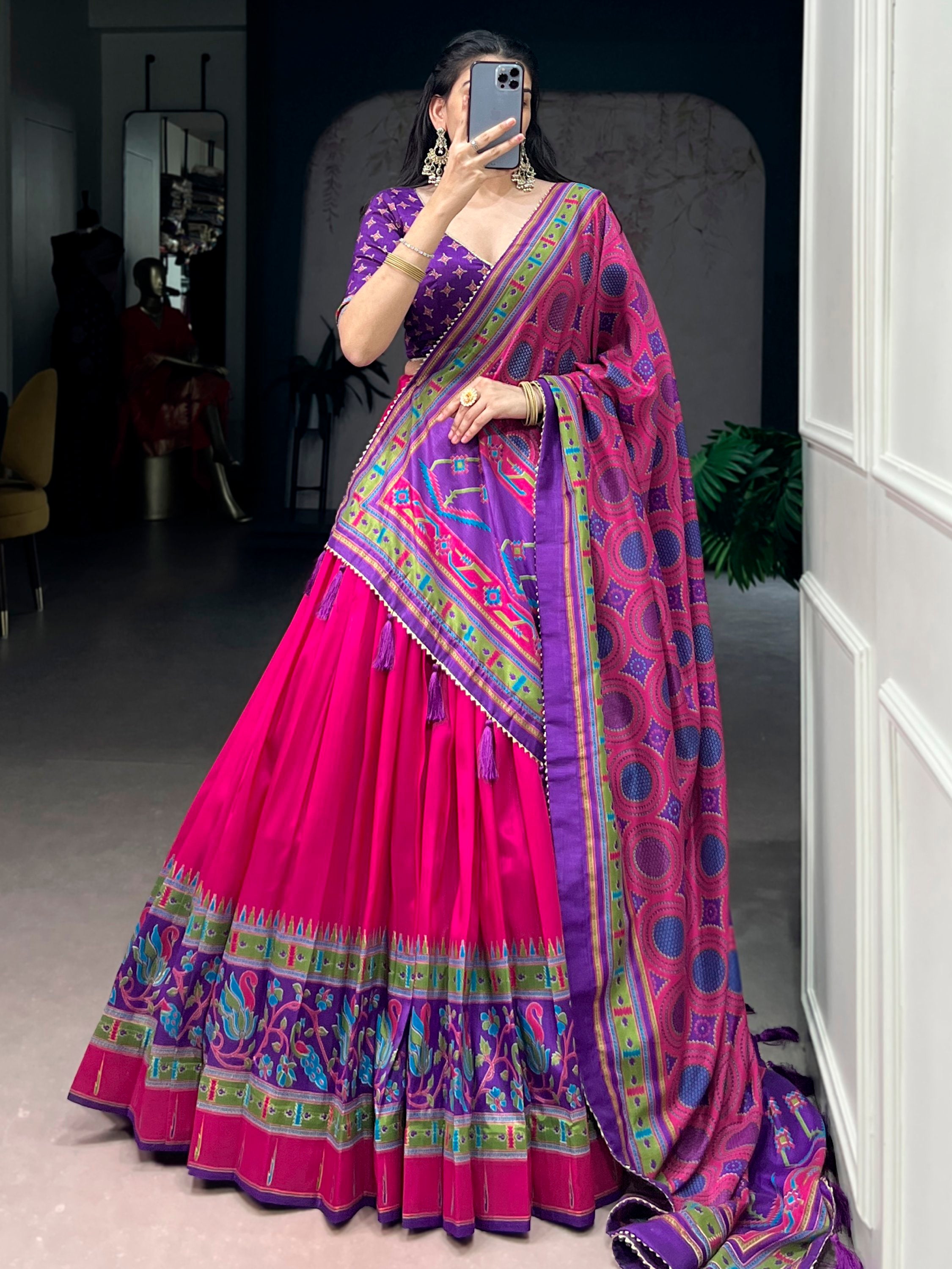 Pretty Pink Digital Printed Silk Designer Lehenga Choli With Dupatta