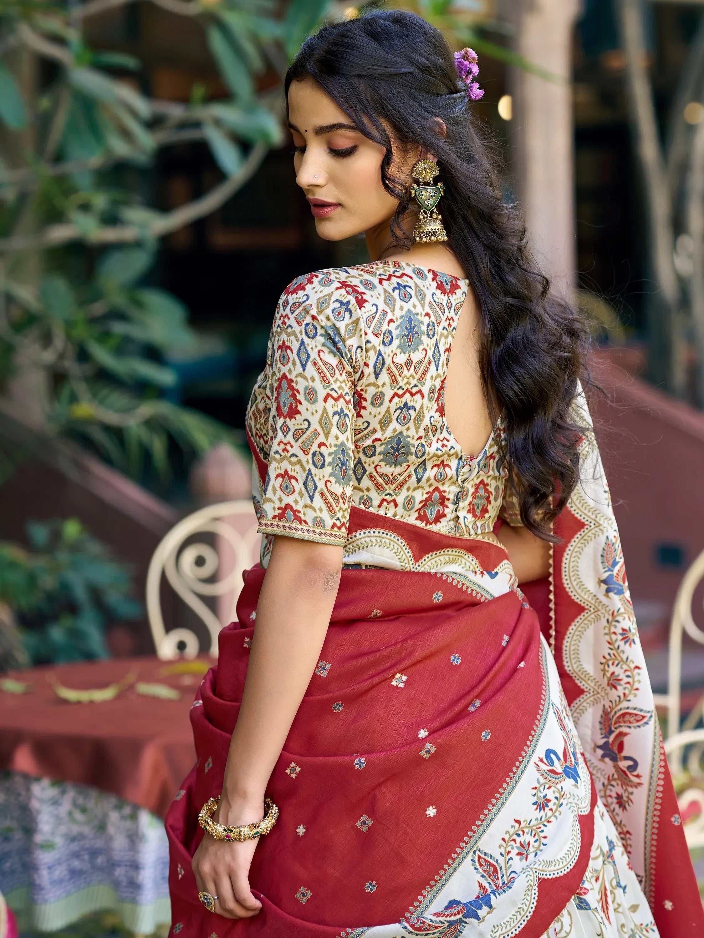 Classic Off White Foil Work Tussar Silk Festive Wear Lehenga Choli With Dupatta