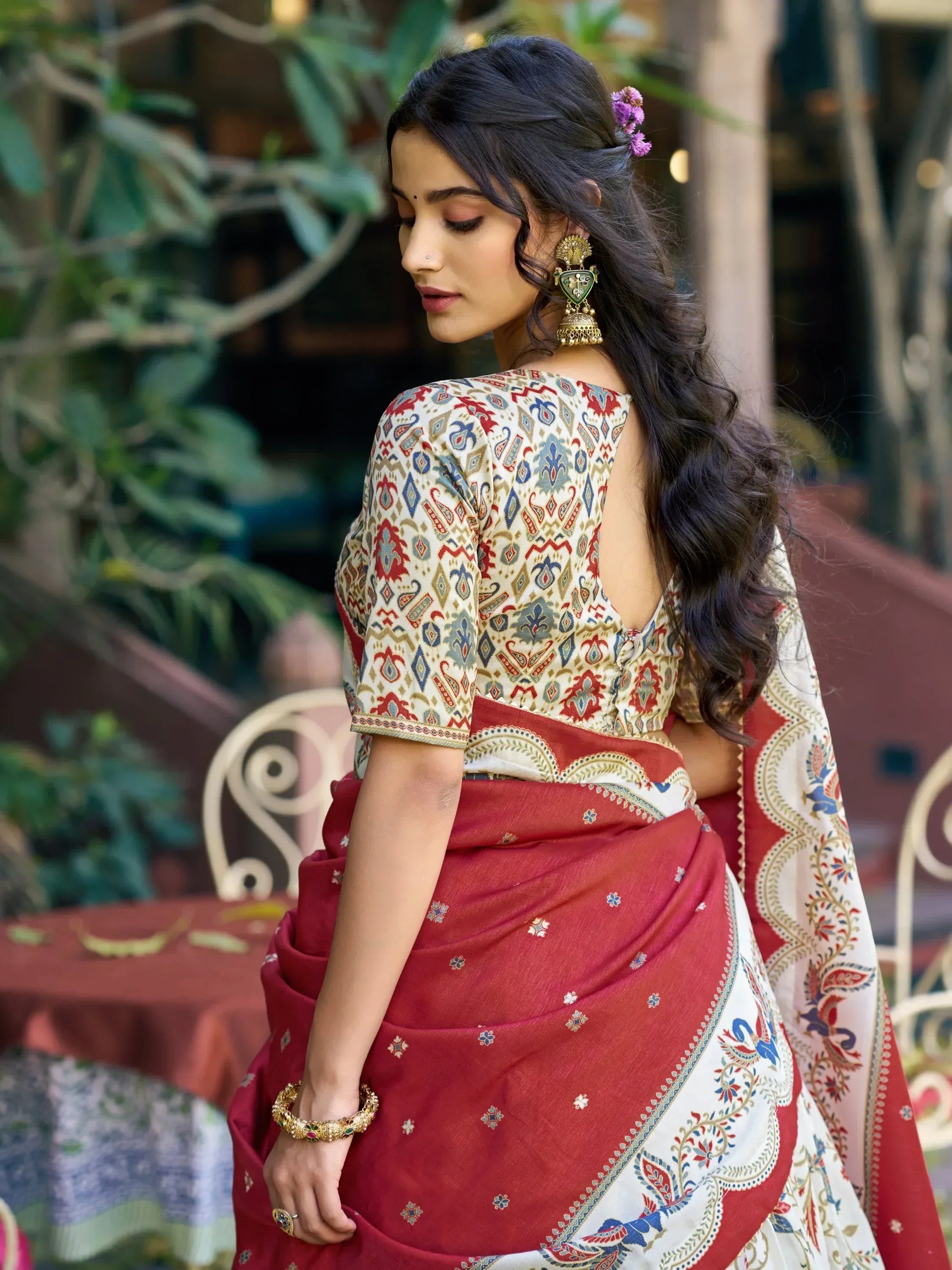 Classic Off White Foil Work Tussar Silk Festive Wear Lehenga Choli With Dupatta