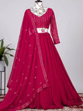 Sensational Royal Pink Sequence Embroidered Georgette Lehenga Choli