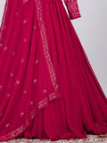 Sensational Royal Pink Sequence Embroidered Georgette Lehenga Choli