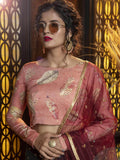 Adorable Dark Green Zari Weaving Cotton Lehenga Choli With Dupatta