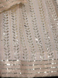 Alluring Cream Sequins Embroidered Georgette Festive Lehenga Choli