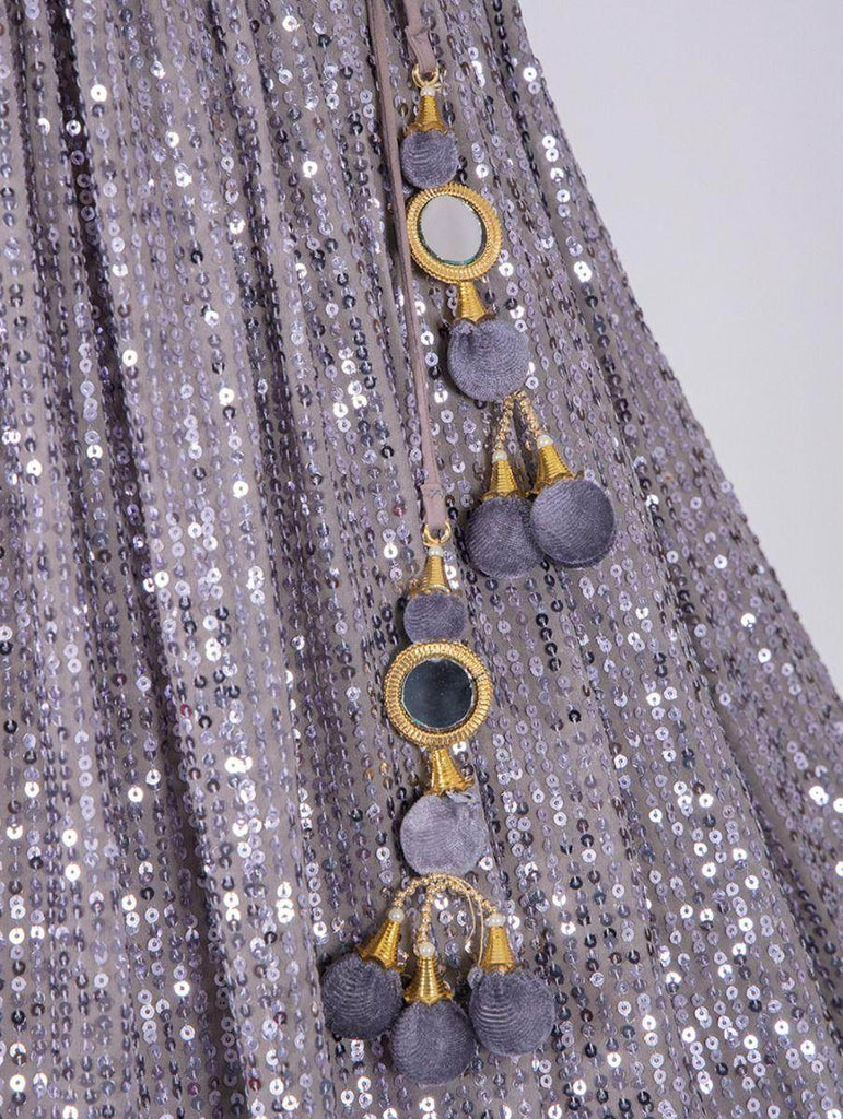 Engaging Light Purple Sequins Embroidered Georgette Lehenga Choli