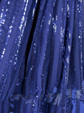 Ravishing Navy-Blue Sequined Work Georgette Sangeet Party Lehenga Choli