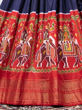 Incredible Navy Blue Dola Silk Patola Print Special Garba Wear Chaniya Choli