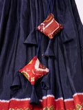 Incredible Navy Blue Dola Silk Patola Print Special Garba Wear Chaniya Choli