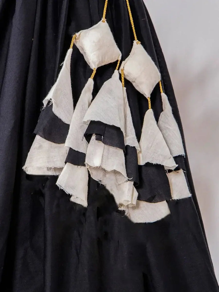 Fabulous Black Cotton Plain Flare Navratri Wear Lehenga Choli With Dupatta
