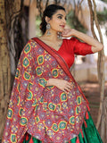 Classic Green Patola Printed Silk Occasion Wear Lehenga Choli