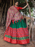 Classic Green Patola Printed Silk Occasion Wear Lehenga Choli