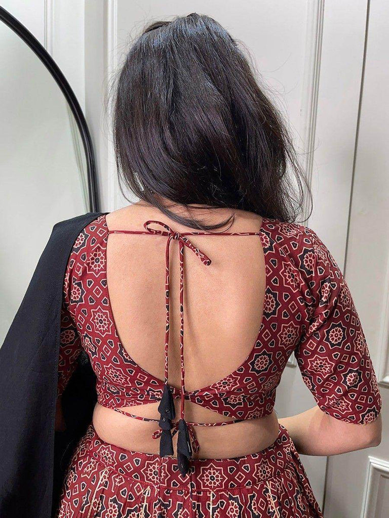 Amazing Maroon Digital Printed Cotton Navratri Wear Lehenga Choli
