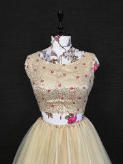 Cream Sequins Net Wedding Lehenga Choli
