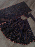 Black Multi Sequins Georgette Party Wear Lehenga Choli