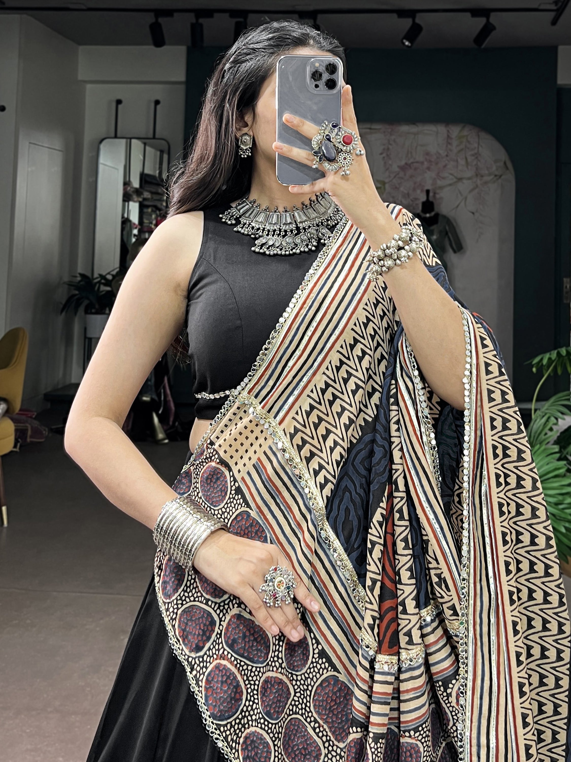 Graceful Black Rayon Festive Wear Lehenga Choli With Printed Dupatta