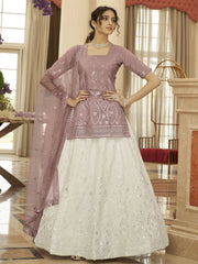 Magnificent White Gota Work Chinon Festival Wear Lehenga Choli