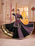 Pretty Black Mirror Work Cotton Festival Wear Lehenga Choli