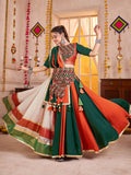 Enchanting Multi-Color Cotton Embroidered Traditional Lehenga Choli