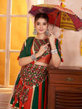 Enchanting Multi-Color Cotton Embroidered Traditional Lehenga Choli