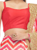 Classy Pink Sequins Embroidered Organza Lehenga Choli With Dupatta