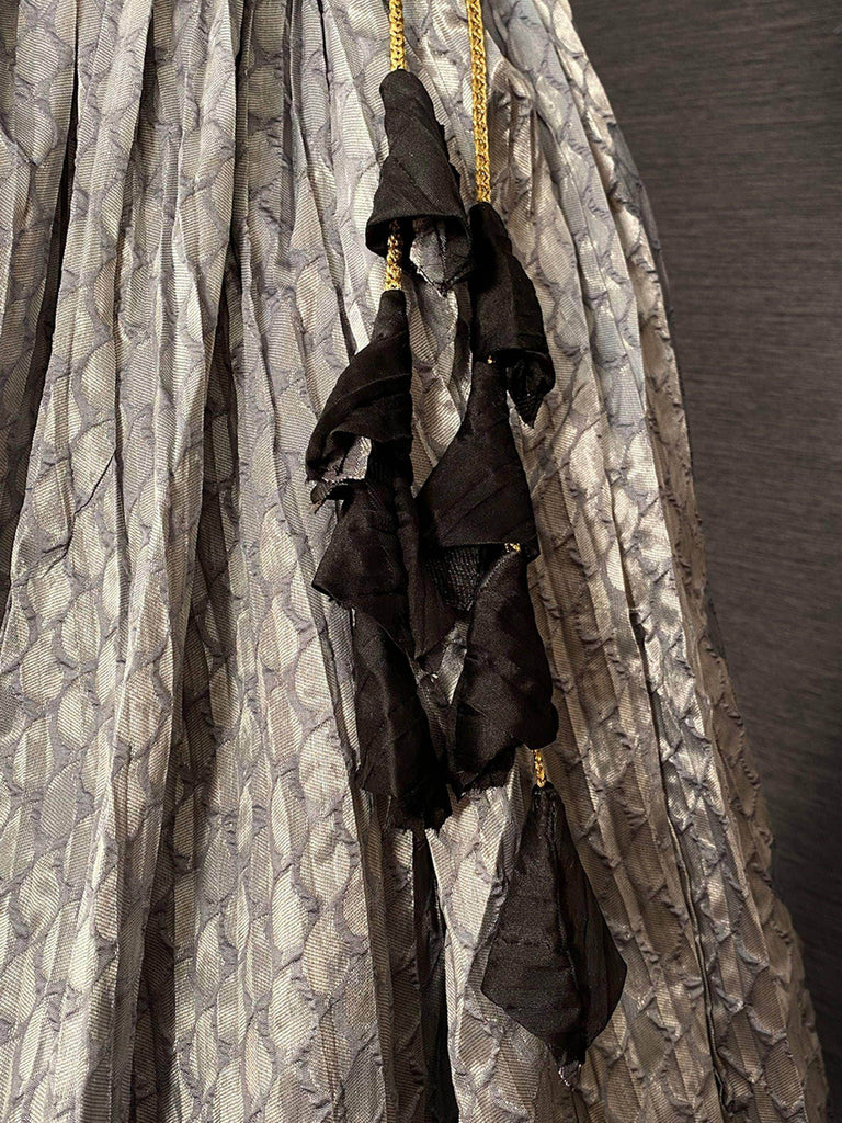 Wonderful Black Zari Weaving Work Silk Festival Wear Lehenga Choli