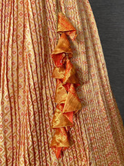 Amazing Orange Weaving Work Silk Festival Wear Lehenga Choli