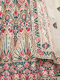 Euphoric White Heavy Sequins Embroidered Silk Wedding Lehenga Choli
