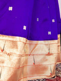Precious Blue Jacquard Zari Weaving South Onam Festive Half Saree Lehenga
