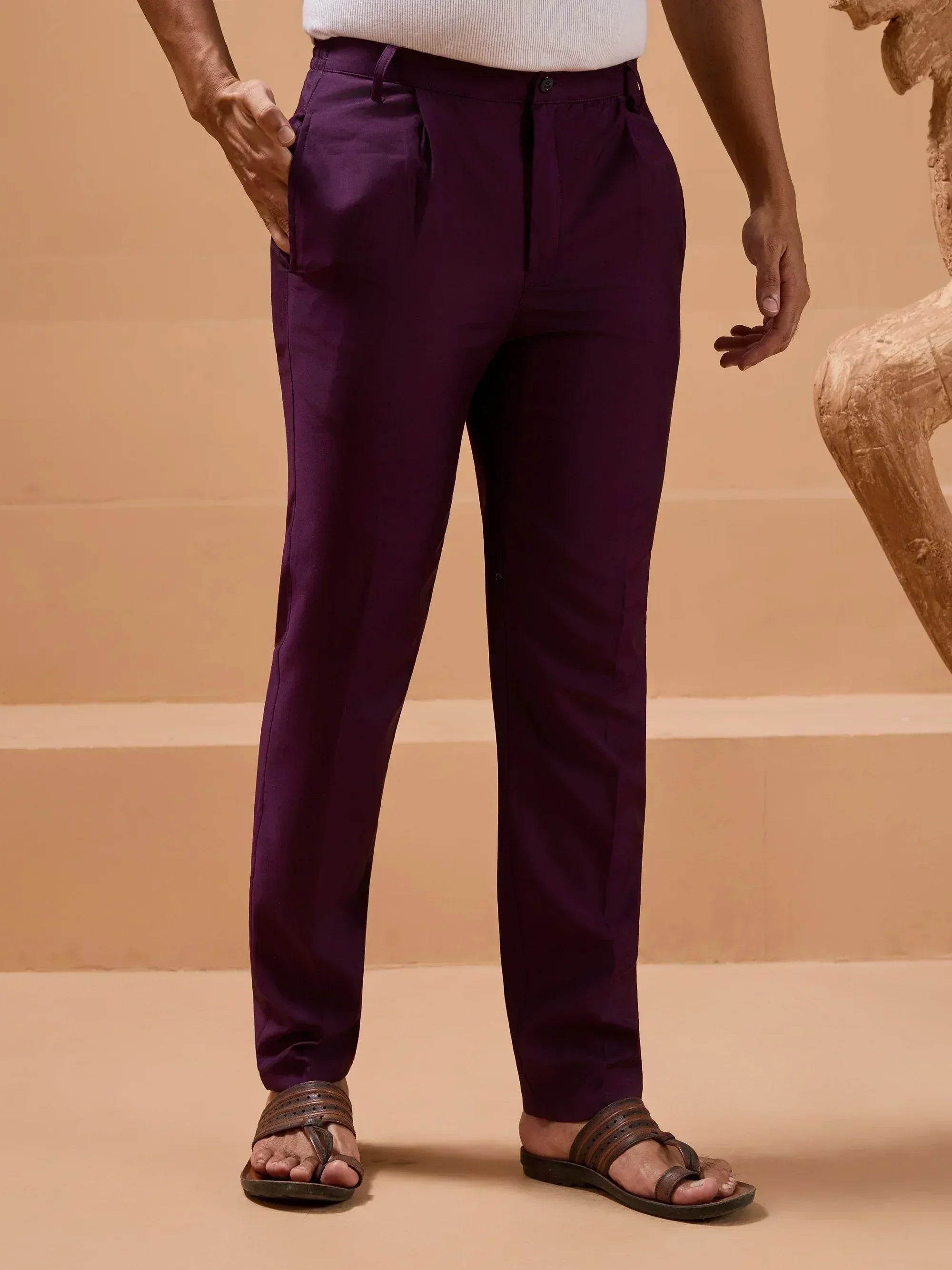 Stylish Purple Sequins Embroidered Silk Mens Kurta Pant with Jacket