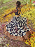 Attractive Navy Blue Cotton Special Navratri Wear Chaniya Choli