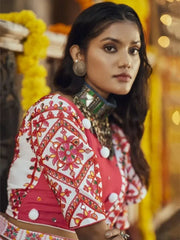 Adorable Black Cotton Digital Print Navratri Wear Fancy Chaniya Choli