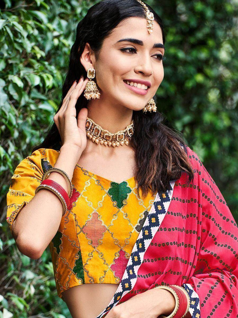 Marvelous Yellow Sequins Embroidery Silk Wedding Wear Lehenga Choli