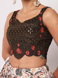Pretty White Art Silk Printed Fancy Party Lehenga Choli