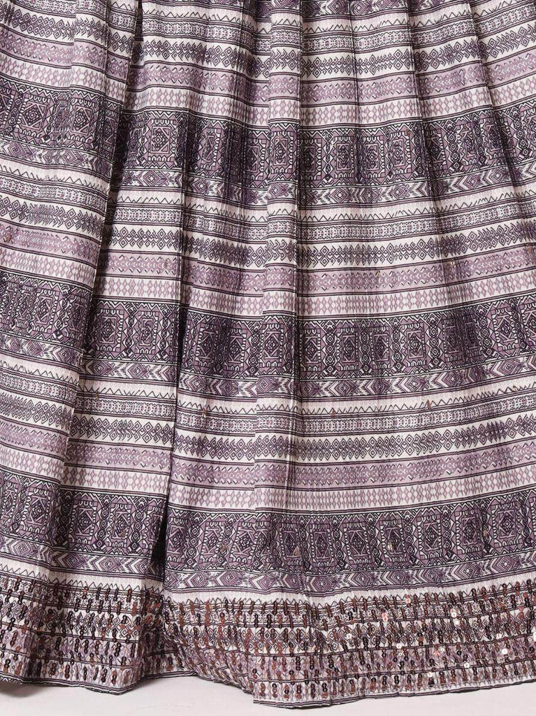 Splendid Purple Printed Art Silk Festive Lehenga Choli