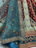 Lavish Sky Blue Heavy Embroidered Silk Lehenga Choli with Dupatta