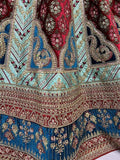 Lavish Sky Blue Heavy Embroidered Silk Lehenga Choli with Dupatta