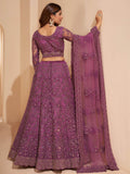 Magnificent Light Purple Cording Work Net Wedding Wear Lehenga Choli