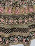 Gorgeous Purple Embroidered Reception Wear Velvet Lehenga Choli