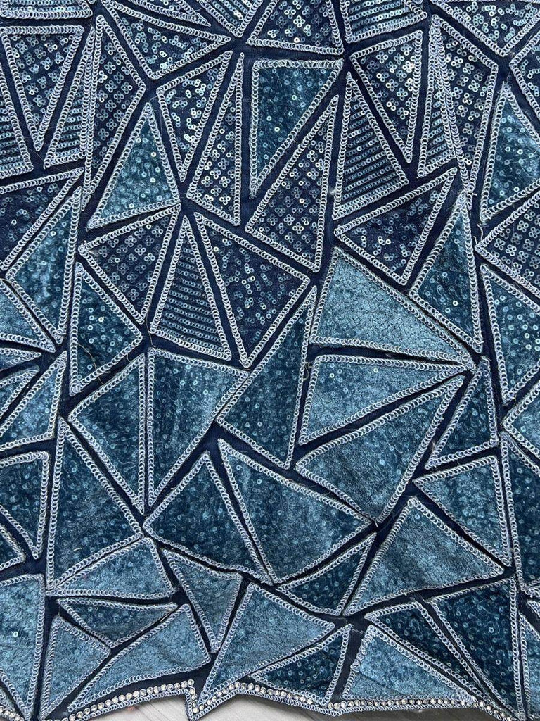 Engaging Blue Sequins Embroidered Net Lehenga Choli