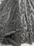 Unique Black Zircon Diamond Work Net Lehenga Choli