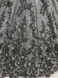 Unique Black Zircon Diamond Work Net Lehenga Choli