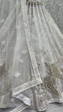 Elegant White Sequined Embroidery Party Wear Lehenga Choli