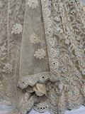 Magnificent Golden Dori Embroidery Net Reception Wear Lehenga Choli