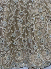 Magnificent Golden Dori Embroidery Net Reception Wear Lehenga Choli
