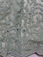 Beauteous Green Dori Embroidery Net Engagement Wear Lehenga Choli