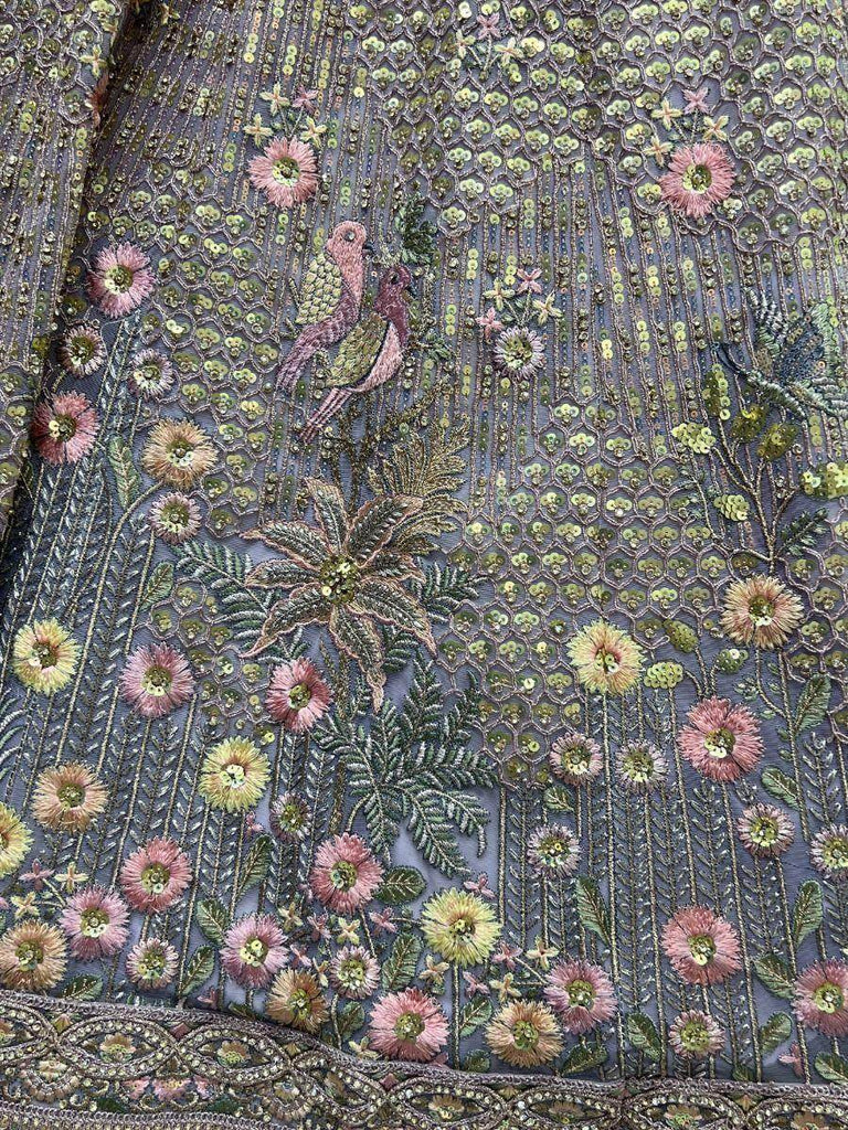 Bewitching Lavender Sequins Net Engagements Wear Lehenga Choli