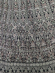 Fascinating Navy Blue Embroidered Net Reception Wear Lehenga Choli