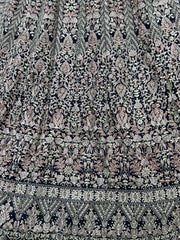 Precious Blue Thread Work Net Engagement Wear Lehenga Choli