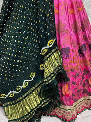 Alluring Pink Digital Printed Silk Wedding Lehenga Choli With Dupatta