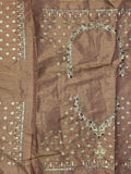 Astonishing Light Brown Multi-Thread Work Silk Wedding Lehenga Choli